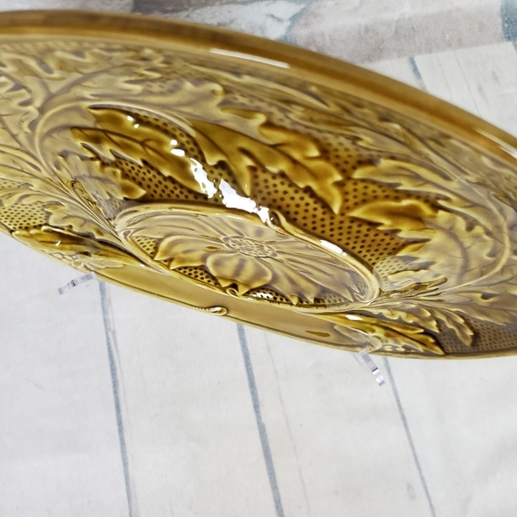 Vintage 1950s Gien France Green Divided Fondue  Plates Set of 4 - Picture 7 of 16